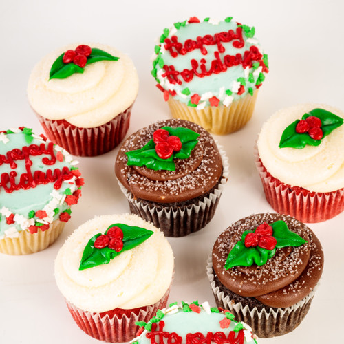 Holly Jolly Happy Holiday Cupcake 12-box