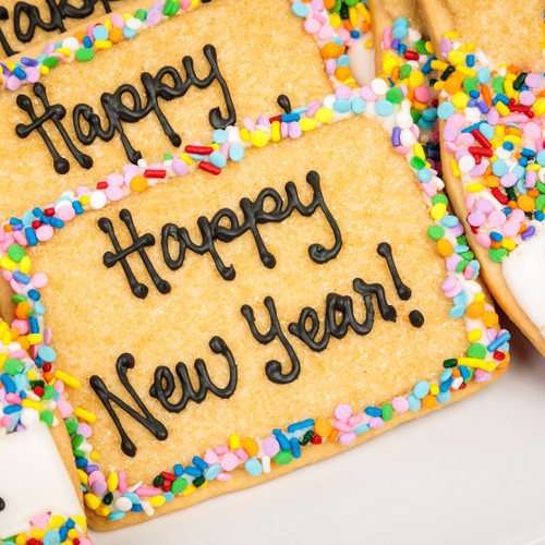 Happy New Year's Frosted Sugar Cookies 4-box