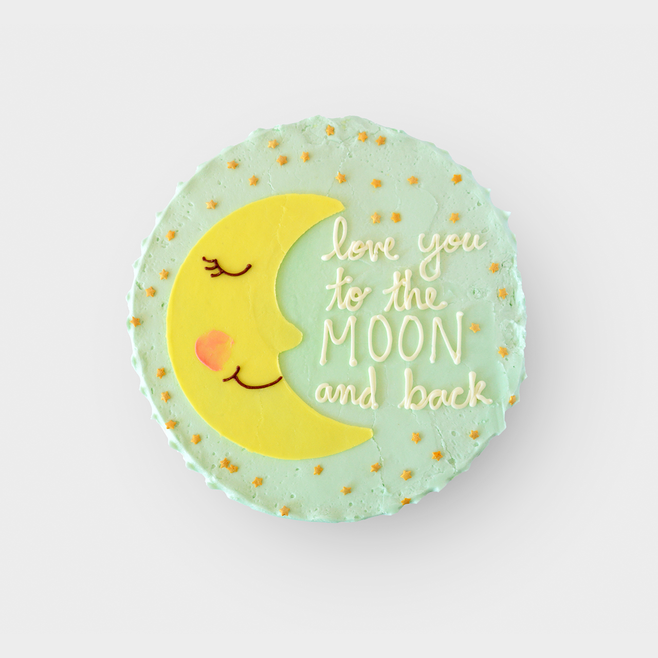 Baby Moon decorated cake 