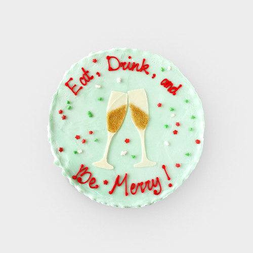 Eat Drink & Be Merry Decorated Cake
