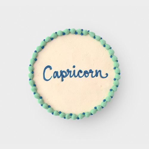 Capricorn Zodiac Decorated Cake