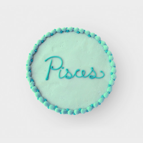 Pisces Zodiac Decorated Cake