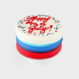 4th of July Ombre Decorated Cake