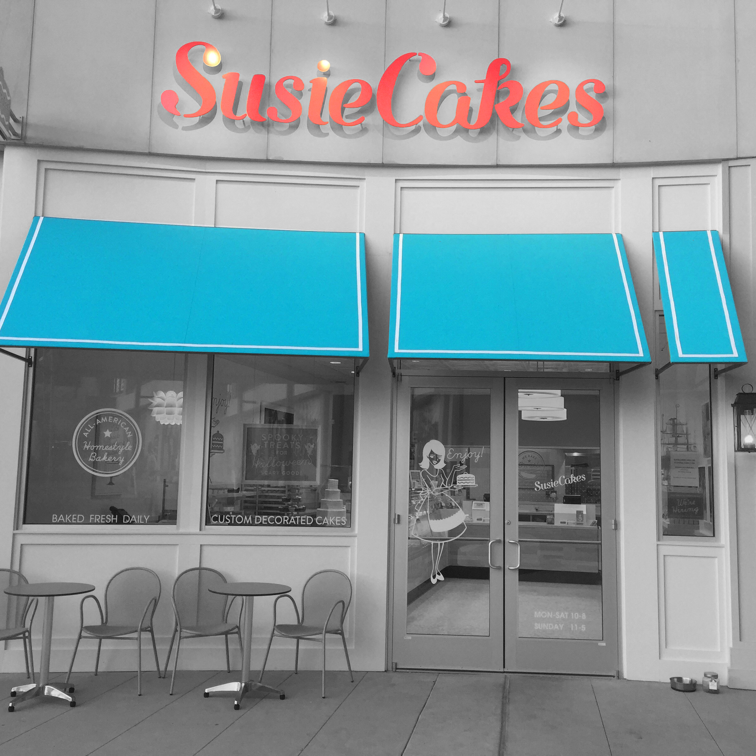 Outside of SusieCakes Bakery